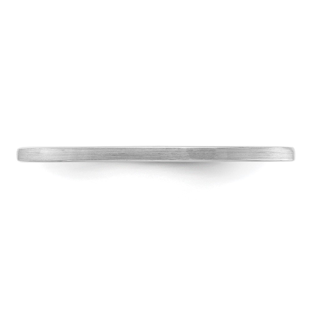 14K White Gold 1.2mm Flat Satin Stackable Band Size 4 (STK23-120W-4)