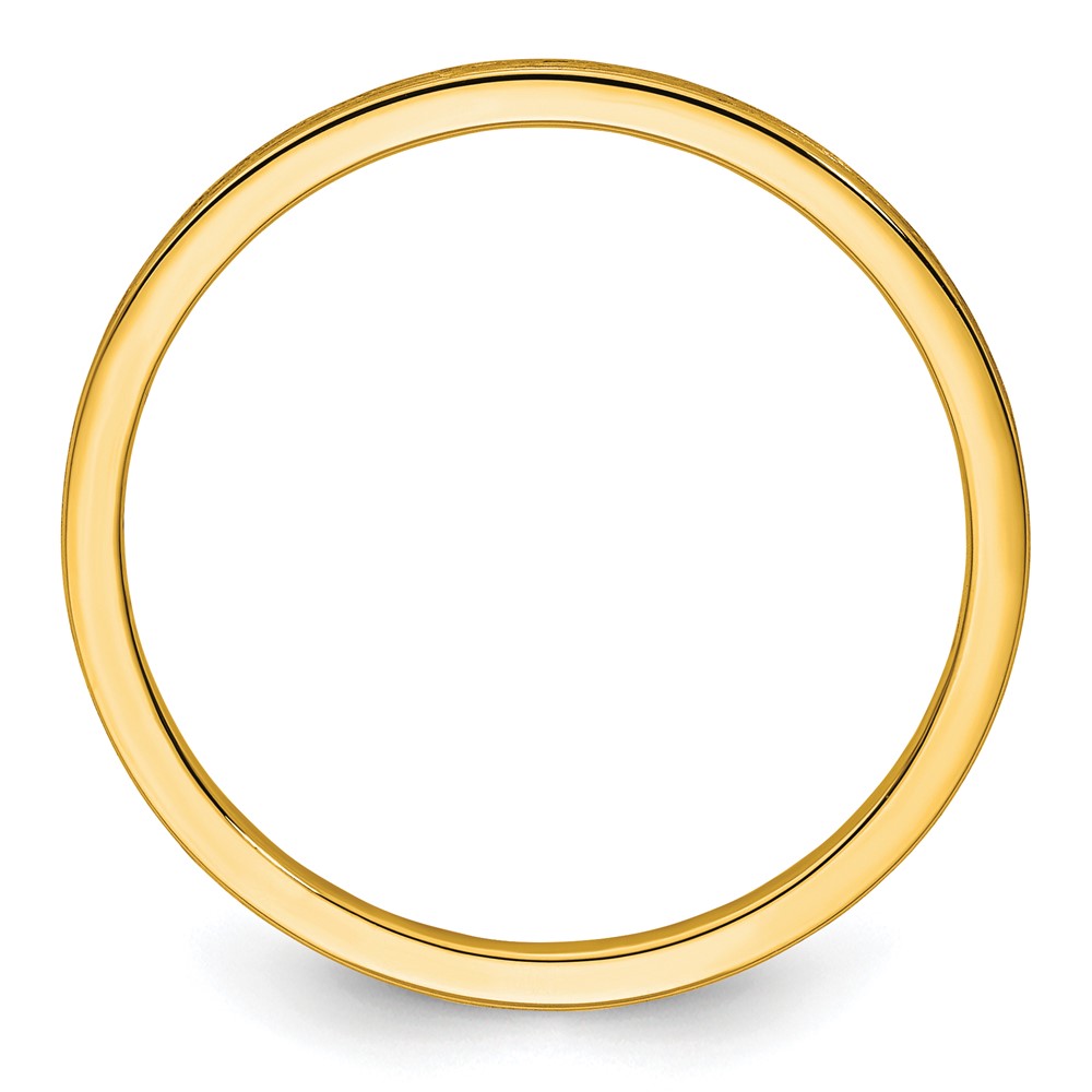14K Yellow Gold 1.2mm Flat Satin Stackable Band Size 9.5 (STK23-120Y-9.5)