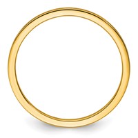 14K Yellow Gold 1.2mm Flat Satin Stackable Band view 2