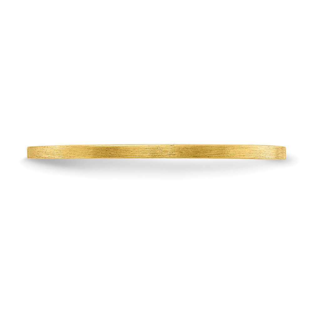 14K Yellow Gold 1.2mm Flat Satin Stackable Band Size 9.5 (STK23-120Y-9.5)