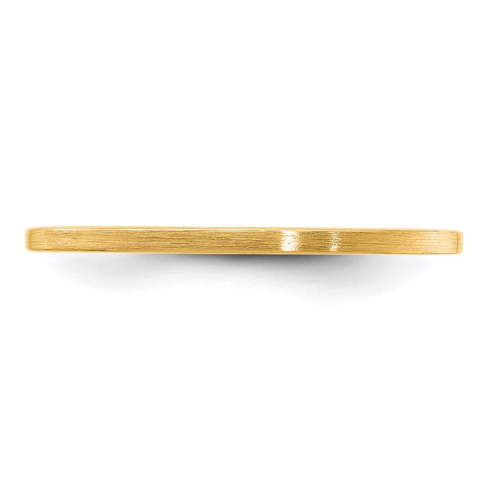 14K Yellow Gold 1.2mm Flat Satin Stackable Band Size 9.5 (STK23-120Y-9.5)