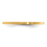 14K Yellow Gold 1.2mm Flat Satin Stackable Band view 4