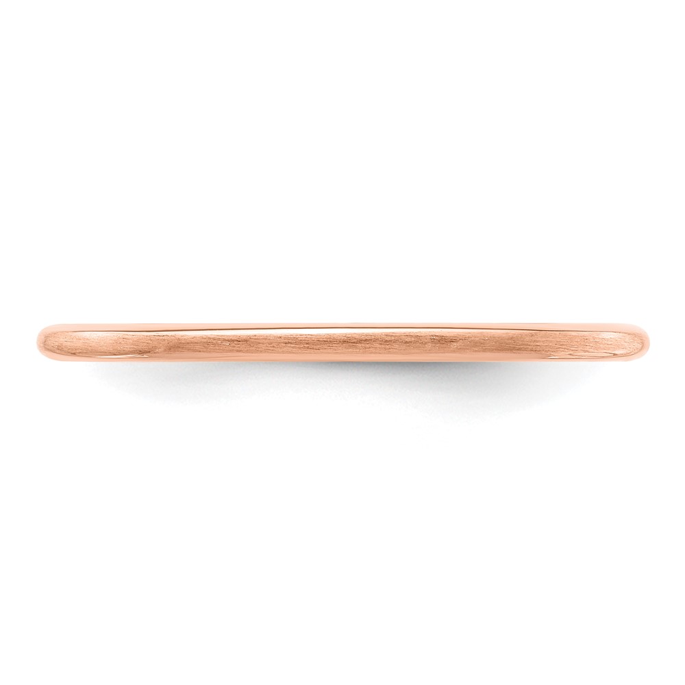 14K Rose Gold 1.2mm Half Round Satin Stackable Band Size 9 (STK24-120R-9)
