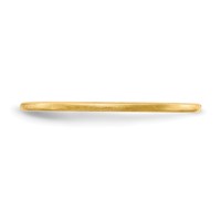 14K Yellow Gold 1.2mm Half Round Satin Stackable Band view 3