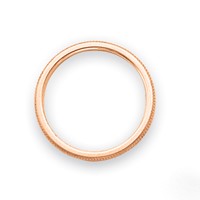 14K Rose Gold 1.5mm Milgrain Stackable Band view 2