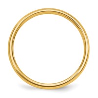 14K Yellow Gold Polished 2mm Stackable Band view 2