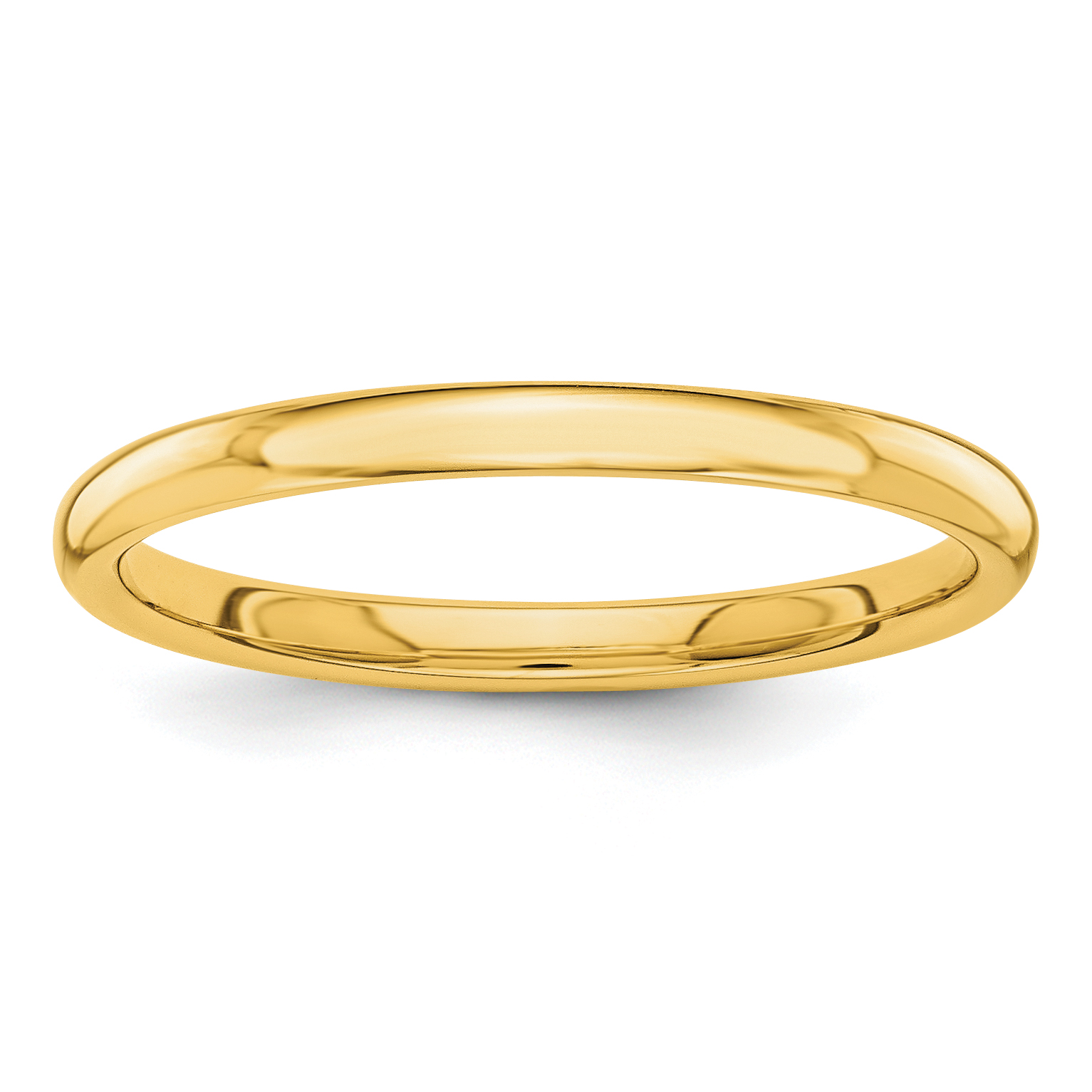 14k Polished 2mm Stackable Band Size 5.5 (STK4-5.5)