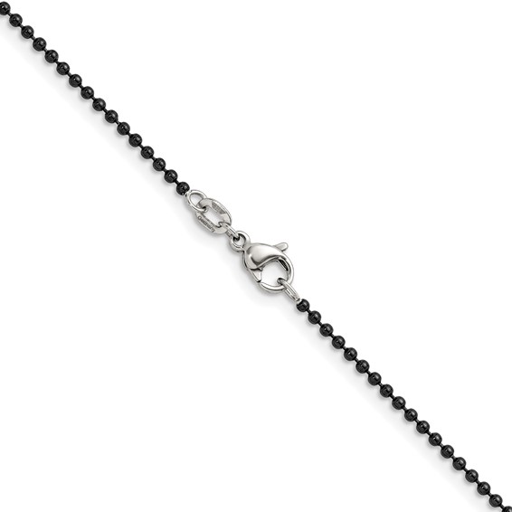 Herco Stainless Steel Black PVD-Plated Ball Chain