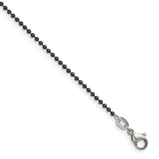 Herco Stainless Steel Black PVD-Plated Ball Chain