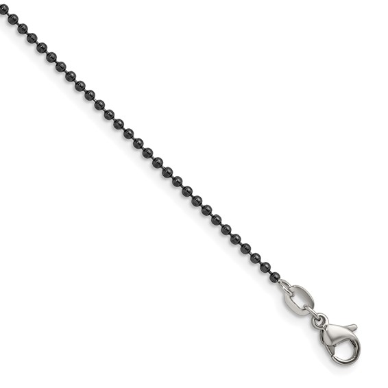 Herco Stainless Steel Black PVD-Plated Ball Chain