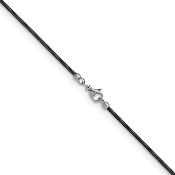 Herco Stainless Steel Black PVD-plated Snake Chain