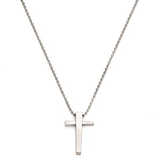 Steel Cross with 22" 2.4mm Bead Chain