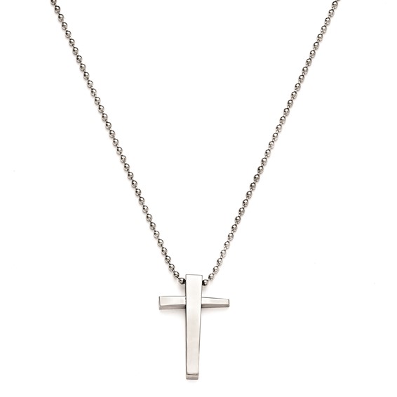 Steel Cross with 22" 2.4mm Bead Chain