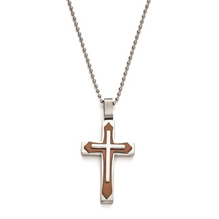 Steel Cross with 24" 2.4mm Bead Chain
