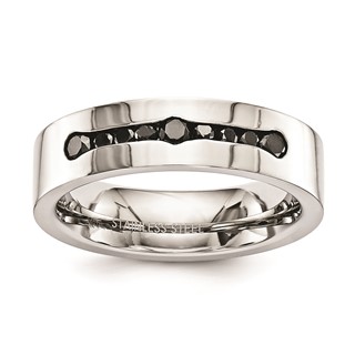 Stainless Steel .495 ctw Ring