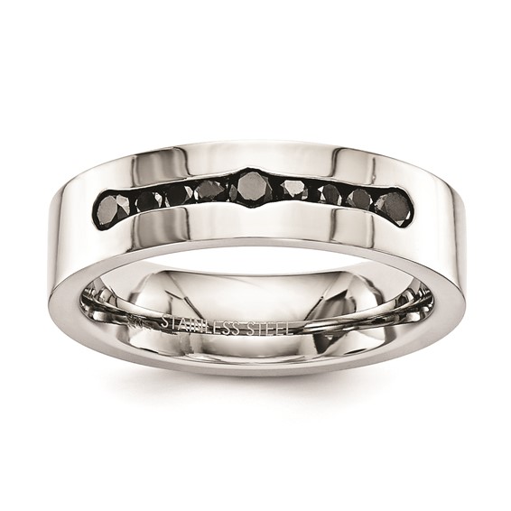 Stainless Steel .495 ctw Ring