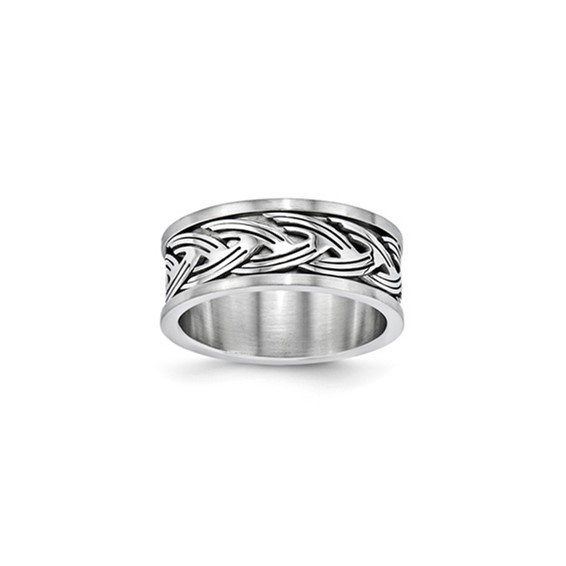 Stainless Steel Weave Band Ring