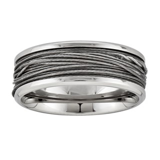 Stainless Steel 8mm Woven Pattern Band