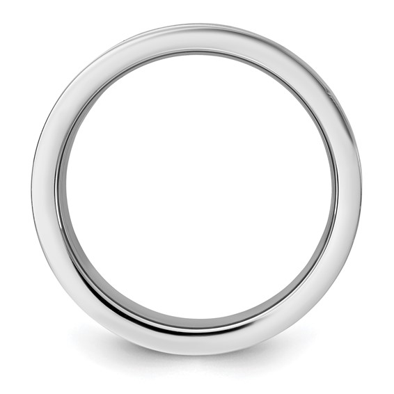 Stainless Steel 8 mm .02 CT Dia Green & Brown Ring