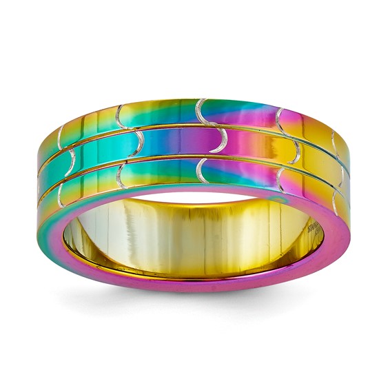 Stainless Steel Multi Color Pride Collection Band