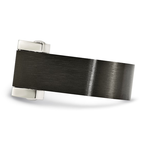 Stainless Steel 11.5 mm Top Cherker Board Design Signet Ring
