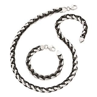 Stainless Steel Set of Link Bracelet and necklace