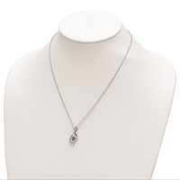 Survivor Collection 10K White Gold Clear Purple Swarovski Legacy Necklace view 3