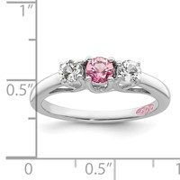 Survivor Collection 10K White Gold Clear Pink Topaz Pamela Ring view 5
