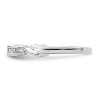 Survivor Collection 10K White Gold Rhodium-plated White and Pink Topaz Joanna Ring view 3