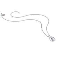 Survivor Collection Sterling Silver Rhodium-plated White and Purple Topaz Runzi Necklace with 2 Inch Extender, 16" view 4