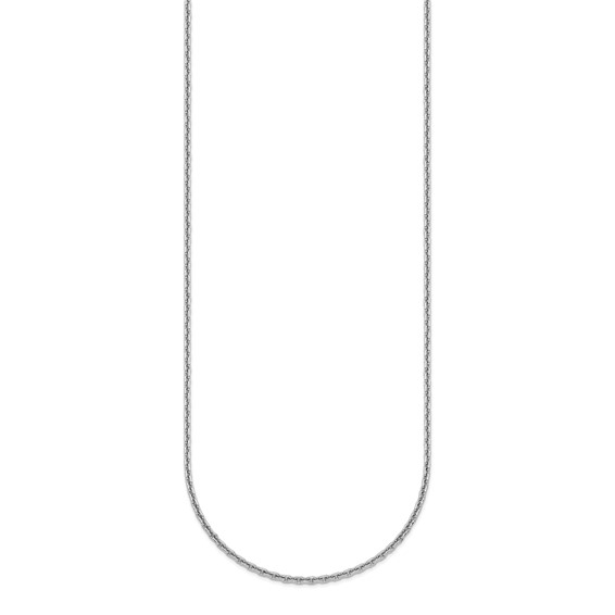 Herco Sterling Silver Beveled Oval Cable Chain