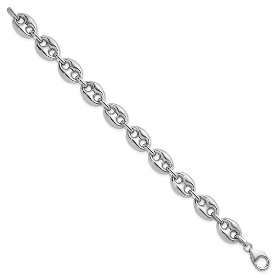 Herco Sterling Silver Puffed Mariner Chain