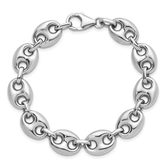 Herco Sterling Silver Puffed Mariner Chain