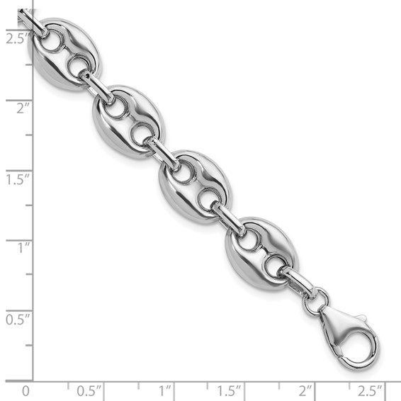 Herco Sterling Silver Puffed Mariner Chain