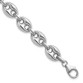 Herco Sterling Silver Puffed Mariner Chain