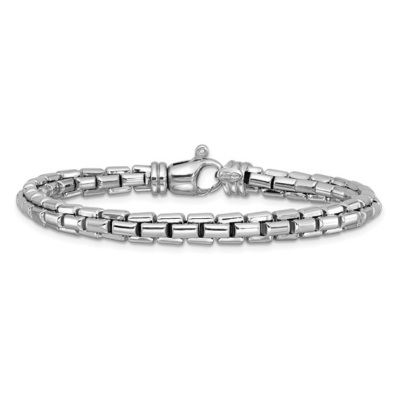 Herco Sterling Silver Rhodium-plated Fancy Link Bracelet