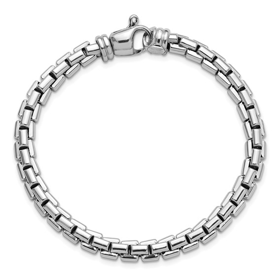 Herco Sterling Silver Rhodium-plated Fancy Link Bracelet
