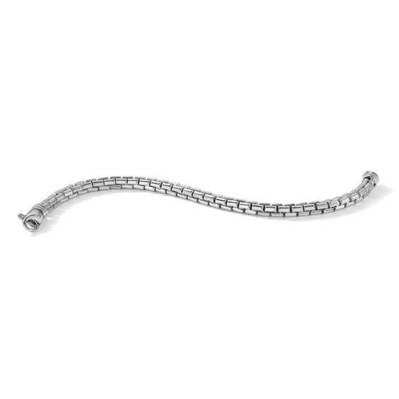 Herco Sterling Silver Rhodium-plated Fancy Link Bracelet