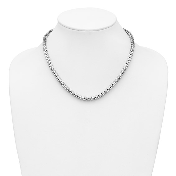 Herco Sterling Silver Rhodium-plated Fancy Link Necklace