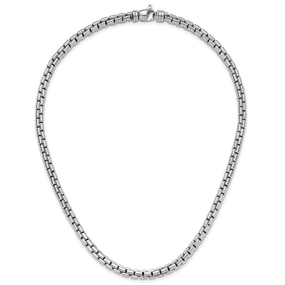 Herco Sterling Silver Rhodium-plated Fancy Link Necklace