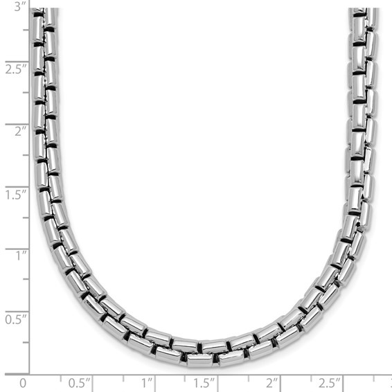 Herco Sterling Silver Rhodium-plated Fancy Link Necklace
