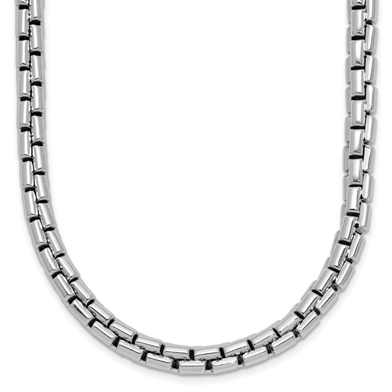 Herco Sterling Silver Rhodium-plated Fancy Link Necklace