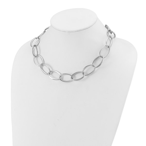 HERCO Sterling Silver 19mm Large Oval Link Necklaces