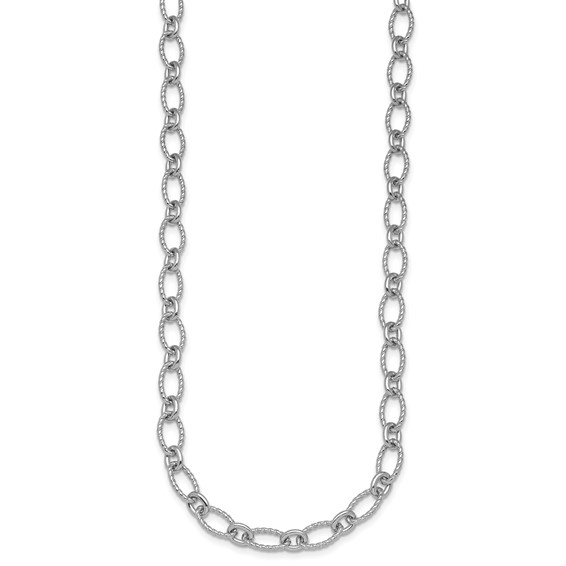 Herco Sterling Silver Twisted Oval Link Chain