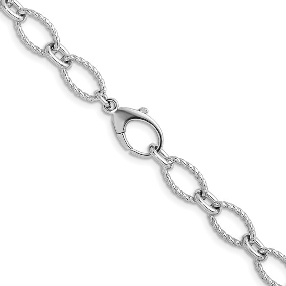 Herco Sterling Silver Twisted Oval Link Chain