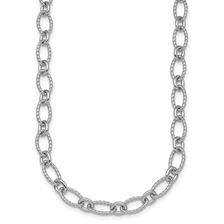 Herco Sterling Silver Twisted Oval Link Chain