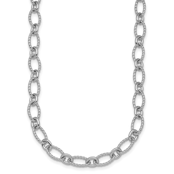 Herco Sterling Silver Twisted Oval Link Chain
