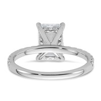 14K White Gold 2.38 Carat Certified Lab Grown Diamond VS+ F+ Radiant Complete Solitaire Ring with Flair Engagement view 5