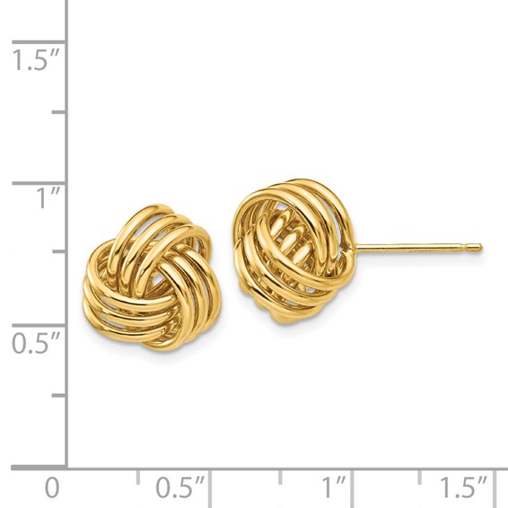 Gold Love Knot Post Earrings