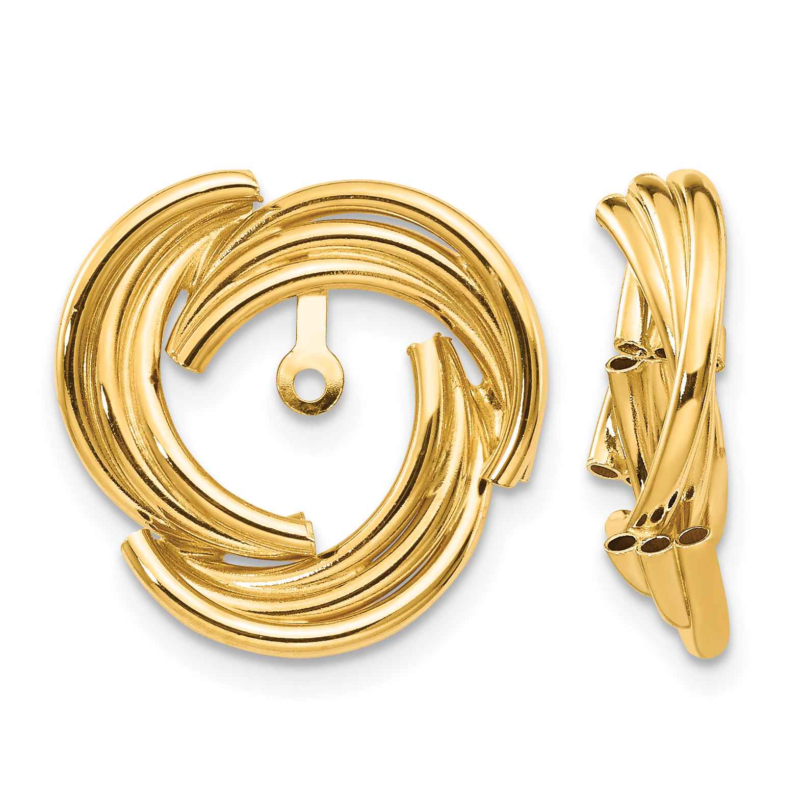 14k Polished Fancy Earring Jackets (T573J)